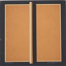 Bernard MANDEVILLE : Cadre en marron et noire, Sérigraphie originale signée