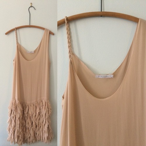 Silk nude strappy dress - silk,