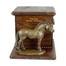 Cheval Fjord Grand Urn Avec un (E) Statuette D'un Cheval Art-Dog