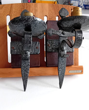 Paire d'appliques en fer