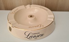 Beau et grand cendrier pour cigares publicitaire en céramique Champagne LANSON