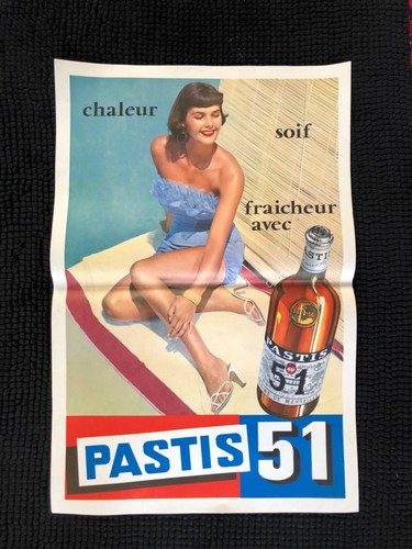 Affiche ancienne pastis de - ancienne, 51