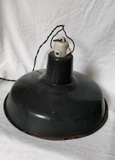 Suspension Industrielle Tôle Émaillée Douille Porcelaine