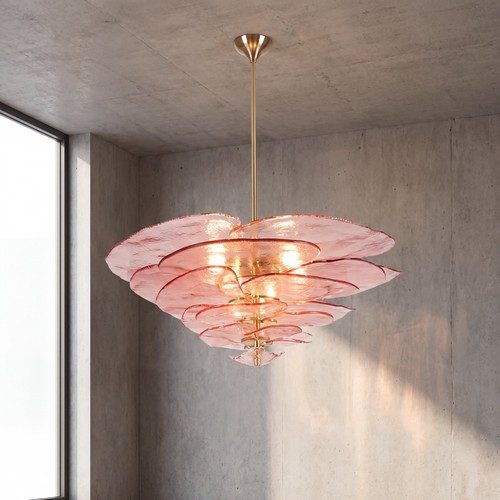 Lustre rose poudré style - poudré,