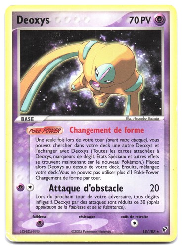 Carte pokémon deoxys 107 - pokémon,