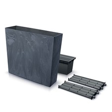 Pot de fleurs jardiniere et bac en plastique rectangulaire pour intérieur