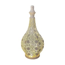Lampe de Table en MéTal de  Marocain Lampe Sans Fil à Piles avec Ampoule de3735