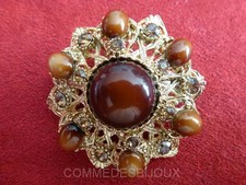 Broche Vintage Rosace Double