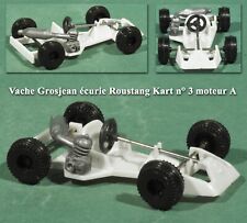 Vache Grosjean écurie Roustang Kart n° 3 blanc, moteur A