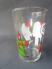 Ancien verre à moutarde signé Cabu déco vintage old French glass