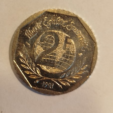 Pièce de 2 francs 1998 Cassin