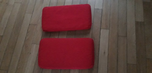 Coussins rouge framboise - coussins,