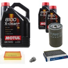 BOSCH Inspection set 7L Motul 8100 + X-propre 5W-30 pour VW Polo Variant 1.9 TDI