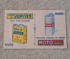 Huile Jupiter Moto Naphta Buvard Publicitaire Ancien Vintage Collection 