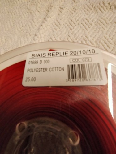 Biais plié coloris - plié, mm