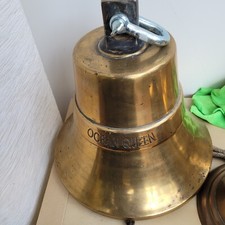 TRES GRANDE CLOCHE BATEAU DE L'OCEAN QUEEN