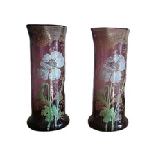 Paire de vases en verre