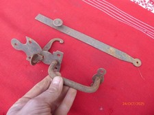 Loquet poucier en fer forgé poignée de porte clenche verrou serrure ferrure n°16