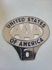 PLAQUE RADIATEUR VOITURE AMERICAINE UNITED STATES OF AMERICA AAA NUMÉROTÉ 