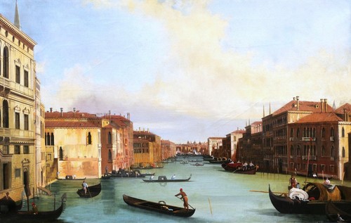 Tableau encadré vue venise - tableau,