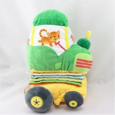 Doudou livre Mon tracteur vert jaune YOYO EDITIONS - 21457