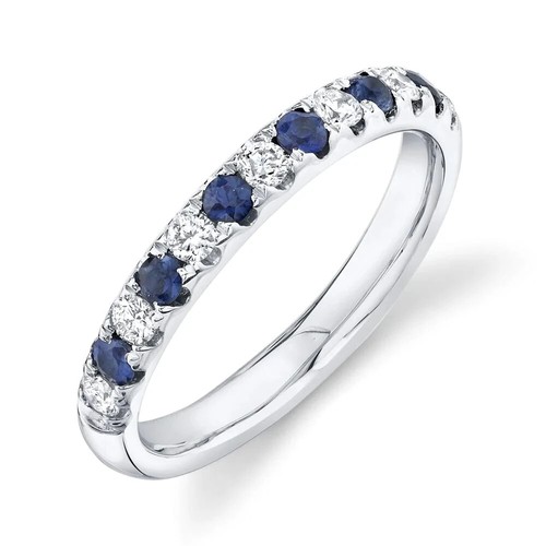 14k blanc diamant saphir - blanc,