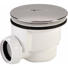 Bonde de douche PVC 60 mm avec capot ABS chromé - sortie horizontale - CH584 NI