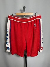 Short vintage Nike Philadelphia 76ers homme rouge moyen basket NBA taille XL