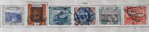 Timbres sarre lot 1921 - timbres, de
