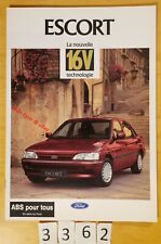 FORD ESCORT CLX GHIA XR3i CABRIOLET 16V/ XR3i Prospectus Suisse Fr 2/92 34 pages