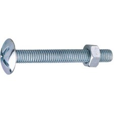 10 Boulon poêlier - Vissal - Tête large ronde -Acier zingué - 6 x 80 mm - Par 10