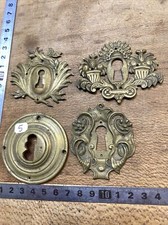 N. 5 Ancien Lot De 4 Entrées De serrure Porte 19e