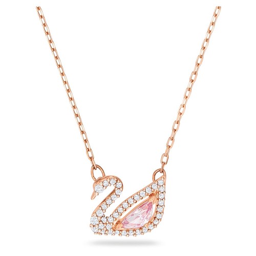 Collier swarovski cygne rose - collier,