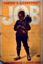 affiche publicitaire ancienne Job Cigarette Paper (20 x 30 cm)
