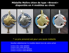 Médaille brevet insigne police municipale maître chien brigade cynophile K9
