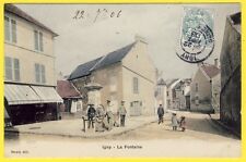 cpa - 91 - Village d' IGNY en 1906 (Essonne) La FONTAINE Animée