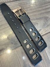 Bracelet De Montre Rallye Vintage Noir 18 mm Neuf De Stock G1-06