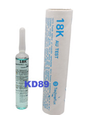 1 X REACTIF TESTEUR ampoule test à tester les bijoux en or 18 K  750/1000 promo