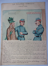 La Galerie Comique de Gustave Frison : " La Douane " fin XIXe