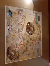 Affiche Poster 40 Cm X 60 Cm 12e Paris Dakar 1989-1990 Peugeot Esso Vintage Rare