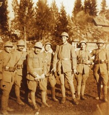 Front du Carso Officiers Guerre 14-18 WWI Photo Stereo Plaque de verre V