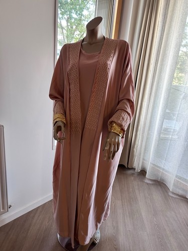 Caftan long femme rose