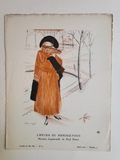 Robe du Soir de Worth - Estampe de La Gazette du Bon Ton, d’après Drian - 1920