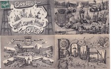 Lot de 4 cartes postales