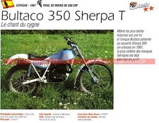 BULTACO 350 Sherpa T ( Charles COUTARD ) 1981 Fiche Moto 000160