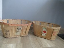 Lot de 2 cageots en bois cagettes  vintage déco Fruits Légumes produits du Maroc