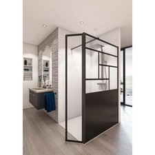 AURYS Paroi de douche en kit BALEARES ATELIER N°14 - Verre Timeless 8 mm trem...