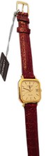 LONGINES OROLOGIO DONNA ORO DATA MASSICCIO PELLE WATCH WOMAN GOLD LEATHER NUOVO