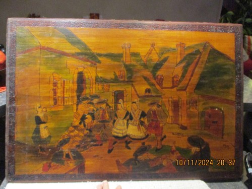 Ancien tableau breton bois - ancien,