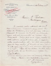 94 CHARENTON, negociant, PROTAT FRERES 1917 lettre, vins, spiritueux
